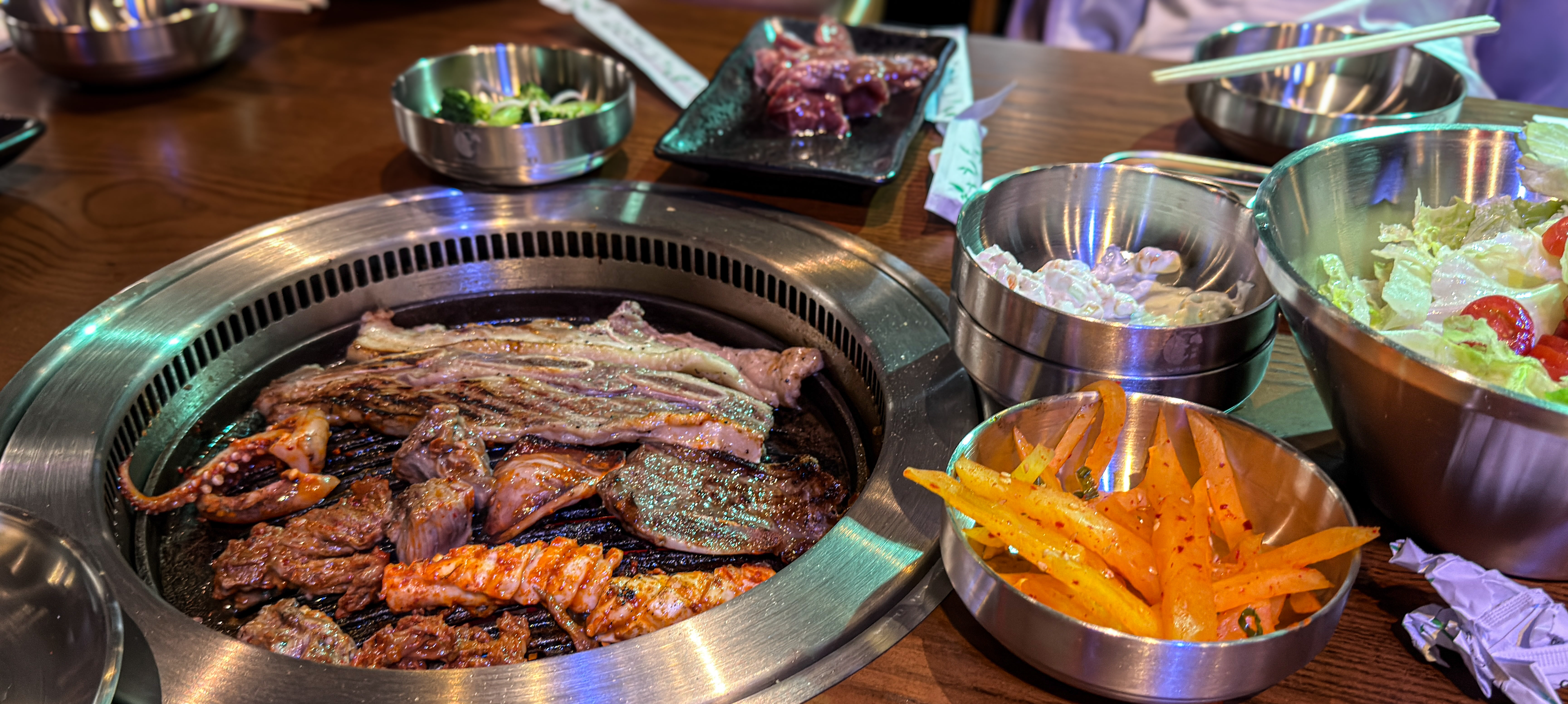 Full table spread at GOGI Korean BBQ